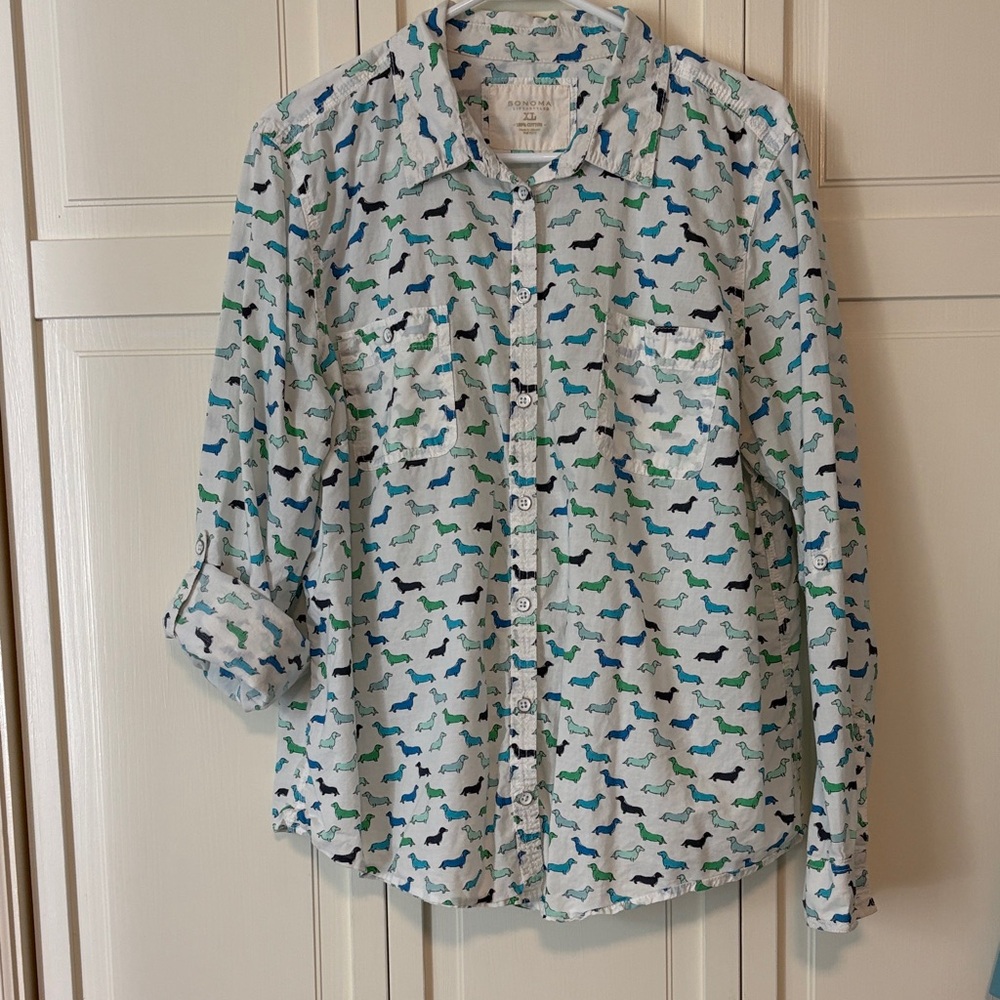 Soma Multicolor Dog Print Blouse